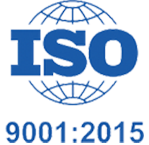 ISO 9001:2015 logo with transparent background