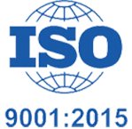 ISO 9001:2015 logo with transparent background